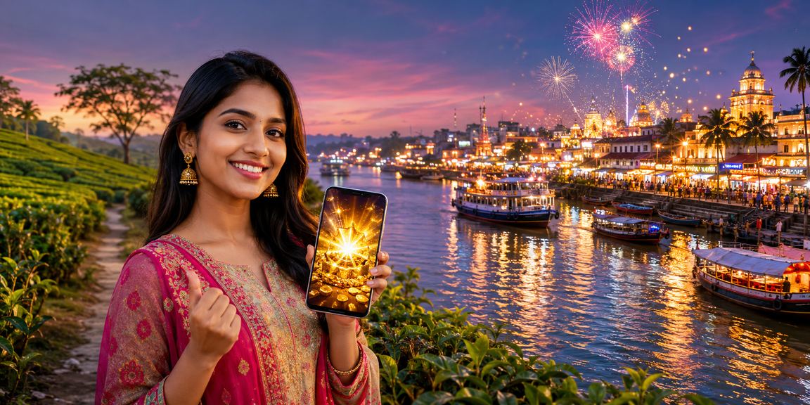 বরিশালে চা বাগানের সামনে মোবাইল দিয়ে বেটিং অ্যাপ ব্যবহার